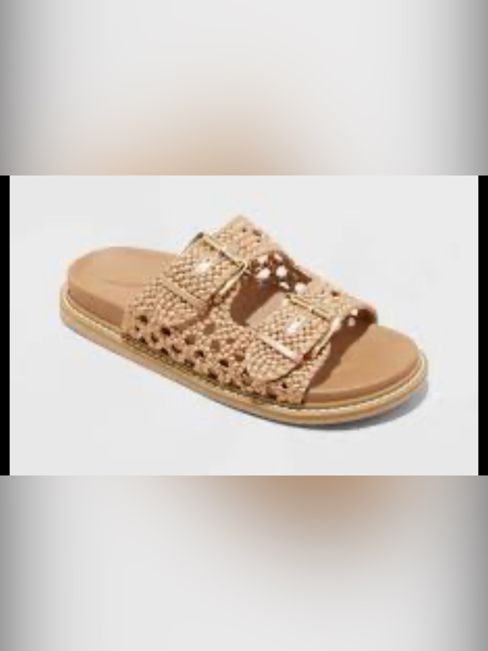 Universal Thread Women's Kylie Crochet Footbed Sandals 6.5